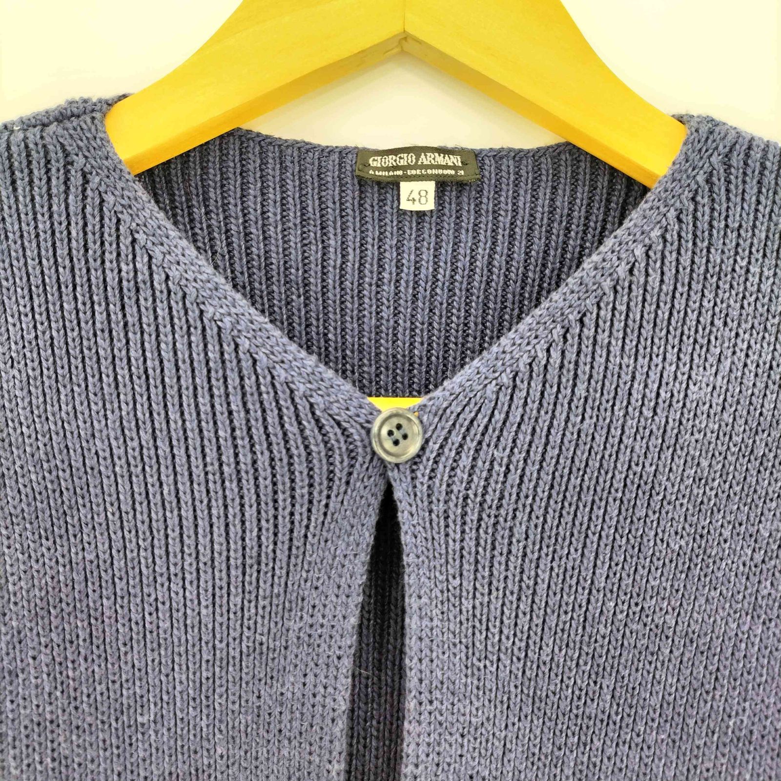 ジョルジオアルマーニ Giorgio Armani 90s 黒タグ イタリア製 リブ編み 
