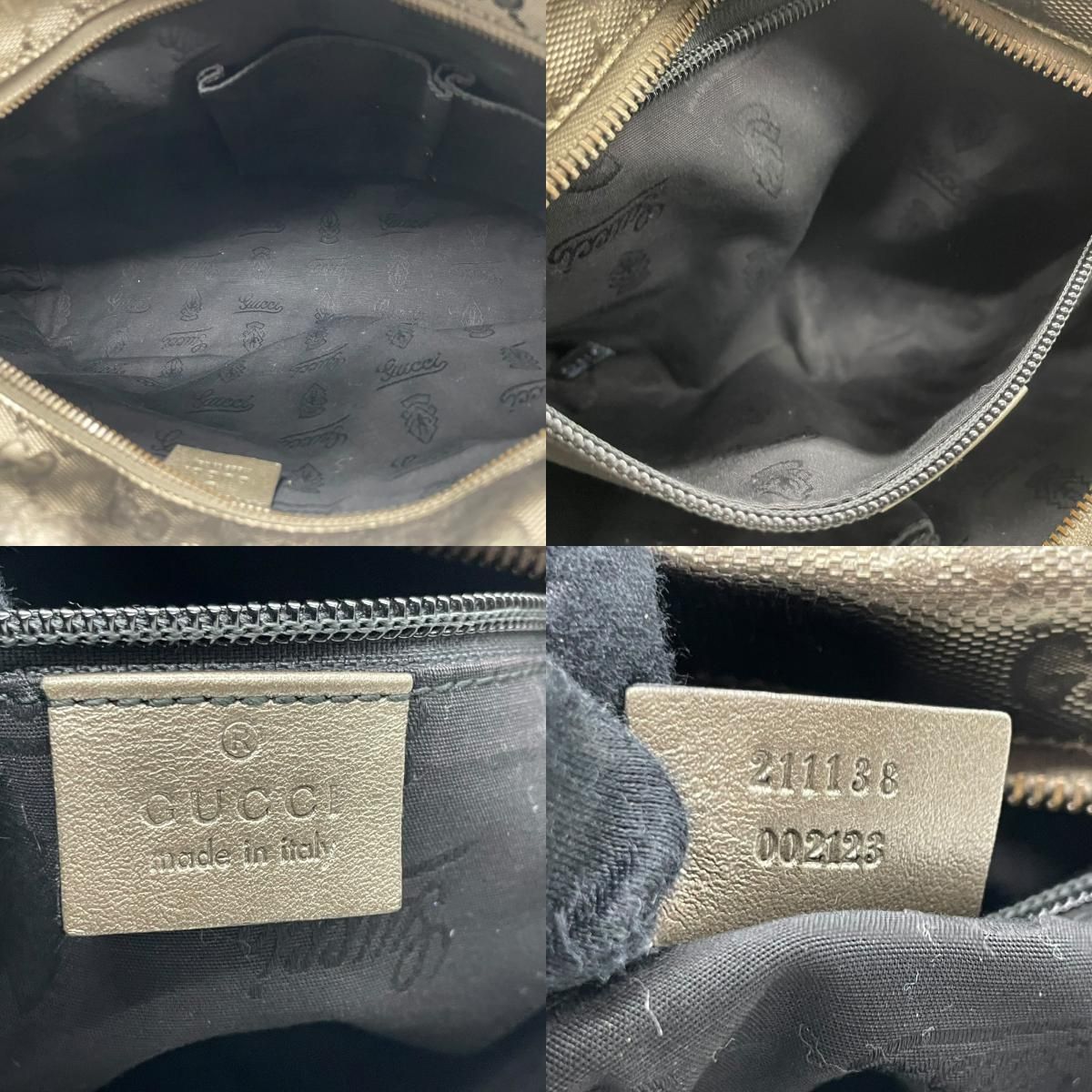 GUCCI グッチ GGインプリメ PVC レザー トートバッグ グレー カーキ シルバー金具 211138 メンズ レディース S83 - メルカリ