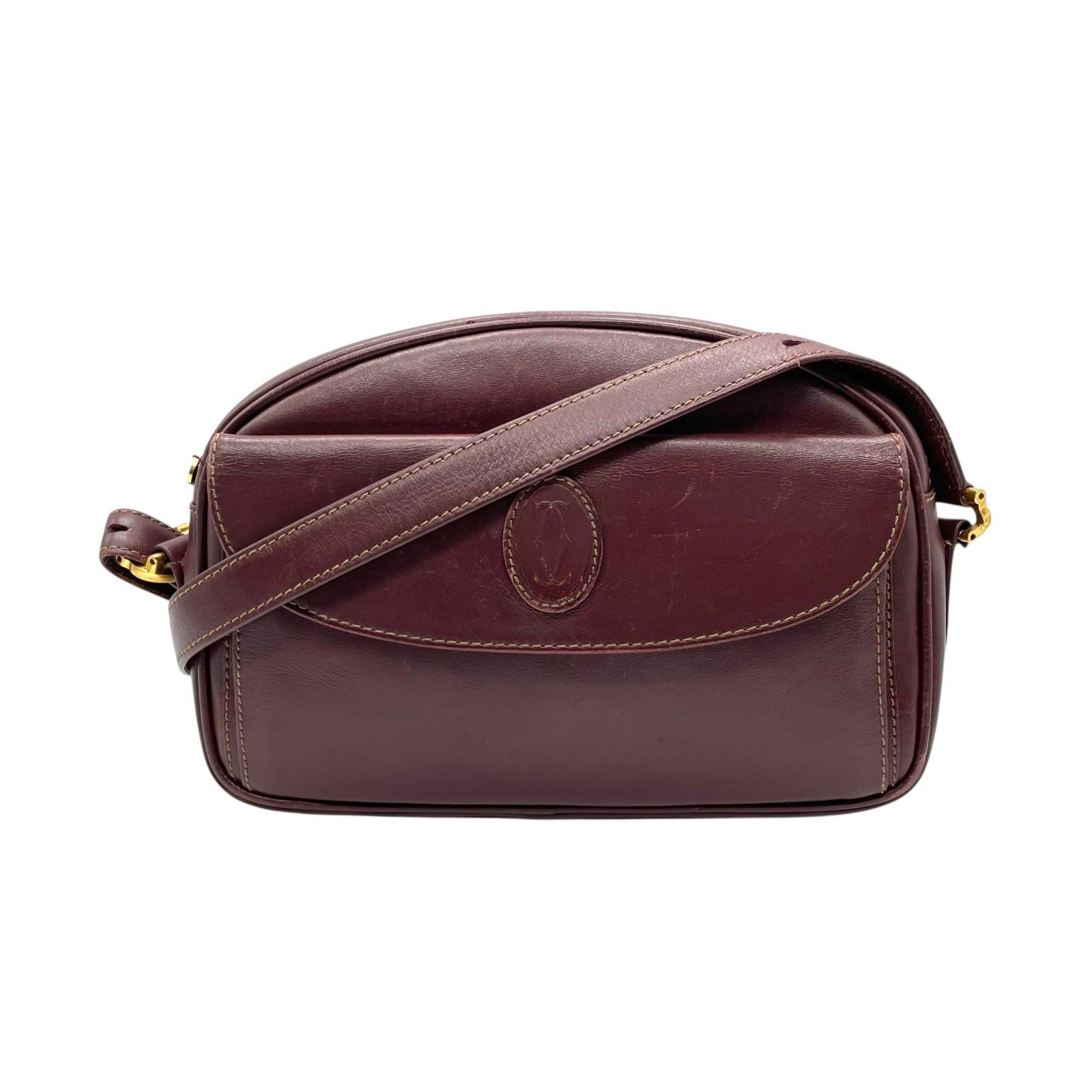 Cartier マスト ドゥ カルティエ マストライン レザー ショルダー 
