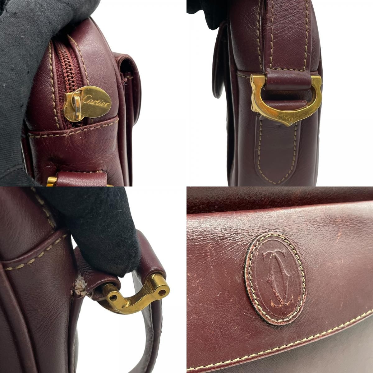 Cartier マスト ドゥ カルティエ マストライン レザー ショルダー 