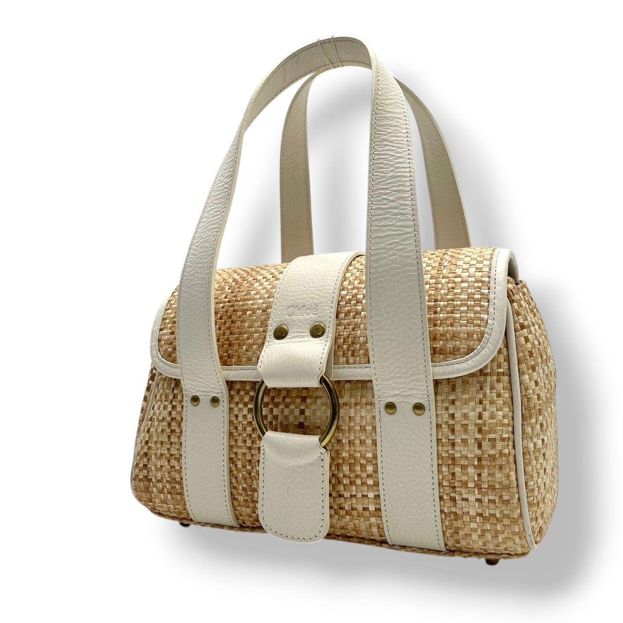 クロエ Chloe ハンドバッグ カゴバッグ マーシー バスケット ストロー 