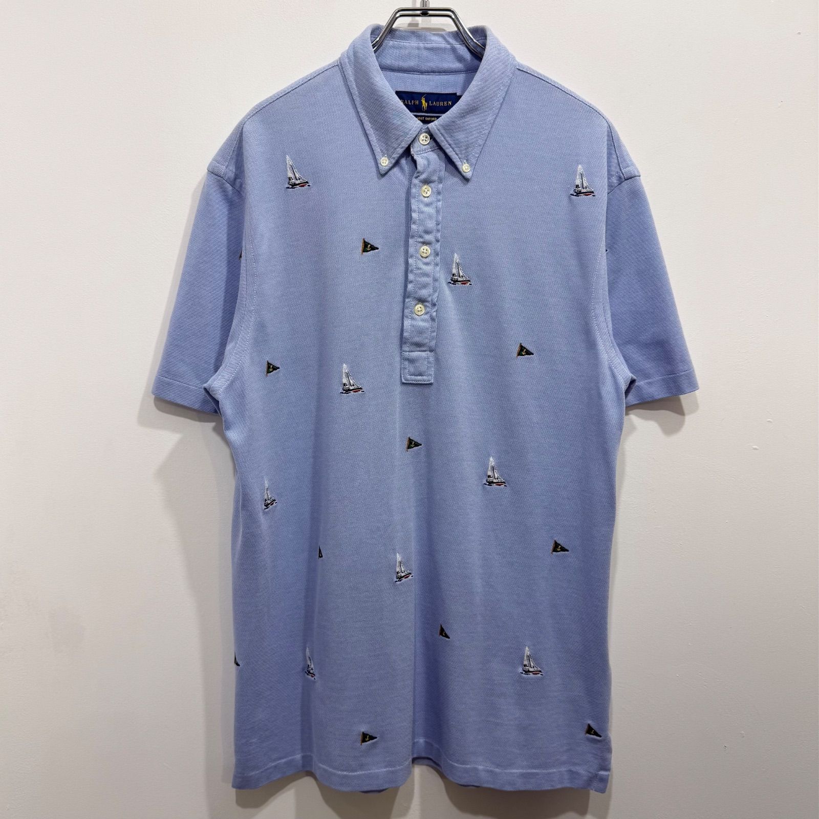 Polo by Ralph Lauren 総柄 半袖シャツ ヨット柄 ポロラルフローレン 