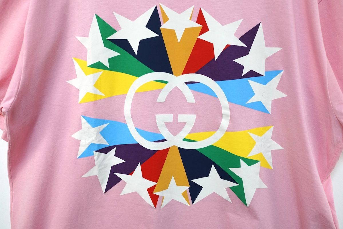 GUCCI グッチ スタープリント インターロッキングG コットン Tシャツ