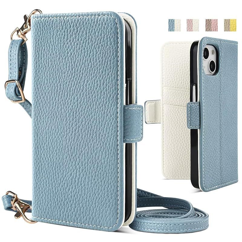 【新品】 iGerico 適用 iPhone 17 対応するモデル ケース 手帳型 ショルダー あいふぉん17 肩掛け アイフォン17 スマホケース ショルダー 女性 斜め掛け おしゃれ 首かけ 財布型 クロスボディ ストラップ アイフォン マグネット式 スト