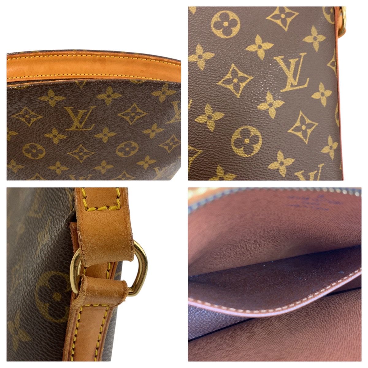 LOUIS VUITTON ルイヴィトン モノグラム ドルーオ ブラウン ゴールド