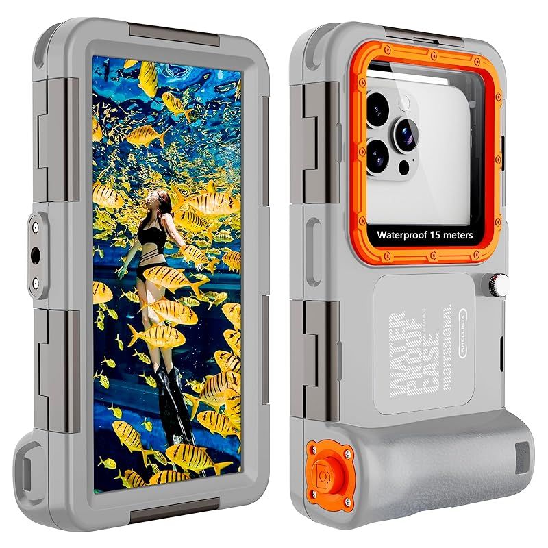 【新品】 【2025新登場】潜水用ケース iphone 水中撮影 ケース 防水 phone スマホ用 水中撮影 写真 IP68標準防水レベル 水深さ15mで潜水 水泳 ポーチ お風呂 海水浴 夏フェス 温泉 お釣り ストラップ付きL款 iphone専用(グレー