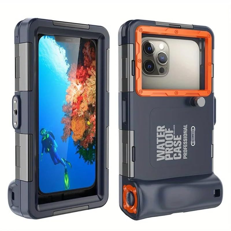 【新品】 zmart 防水 携帯 ケース ホルスター 15m 潜水 水泳 プレミアム 保護 ハウジング ストラップ iPhone Samsung 電話シリーズ（6.9インチ）、PC、B、ケース＆ストラップ用 防水スマホ 水中撮影 ダイビング用スマホ 水泳用スマ