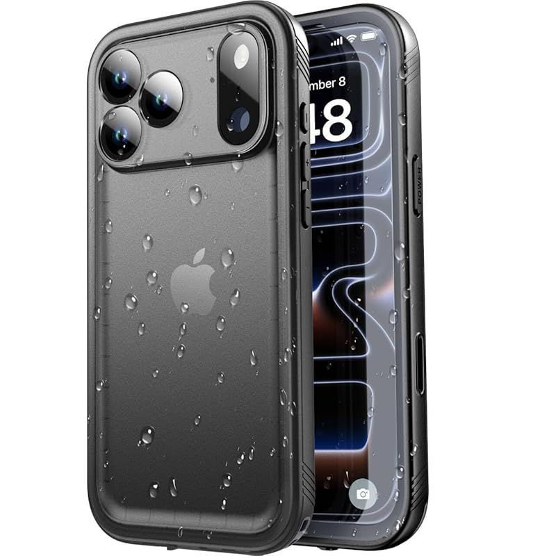 【新品】 SPORTLINK iPhone 17 Pro 用 防水ケース - いPhone 17 Pro ケース 完全防水 IP68規格防水等級 防雪 防塵 耐衝撃 360°全面保護 ワイヤレス充電 フェイスID 認証対応 カメラ調整ボタン 操作便利 超薄型
