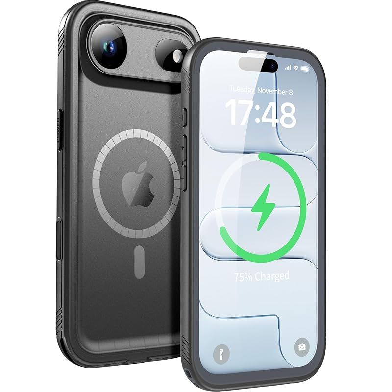 【新品】 SPORTLINK iPhone Air 用 防水ケース iPhone Air MagSafe ケース完全防水 IP68防水等級 マグネット搭載 MagSafe対応 防雪 防塵 耐衝撃 360°全面保護 QI充電 フェイスID 認証対応 ワイヤレス充