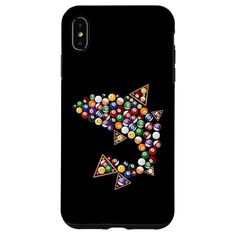 【新品】 ビリヤード プール サメ グラフィック スマホケース iPhone XS Max 用