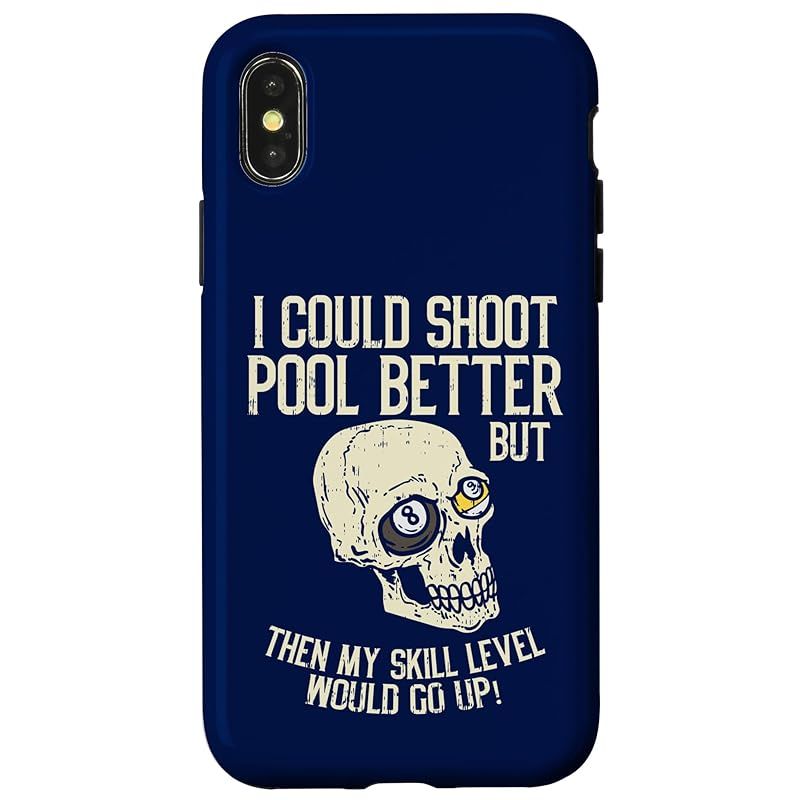 【新品】 プールをより良く撃つことができましたが、それなら私のスキルレベルは上がるでしょう スマホケース iPhone X/XS 用