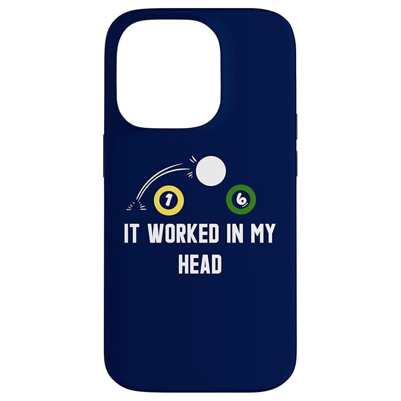 【新品】 It Worked In My Head 面白いプールビリヤード スマホケース iPhone 14 Pro 用