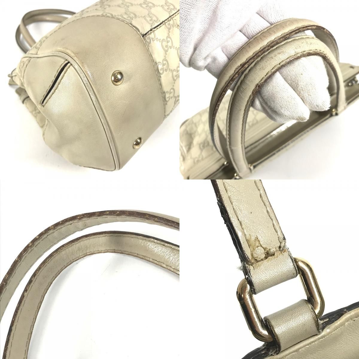 GUCCI グッチ ハンドバッグ GG ロゴ グッチシマ 257063 シマレザー
