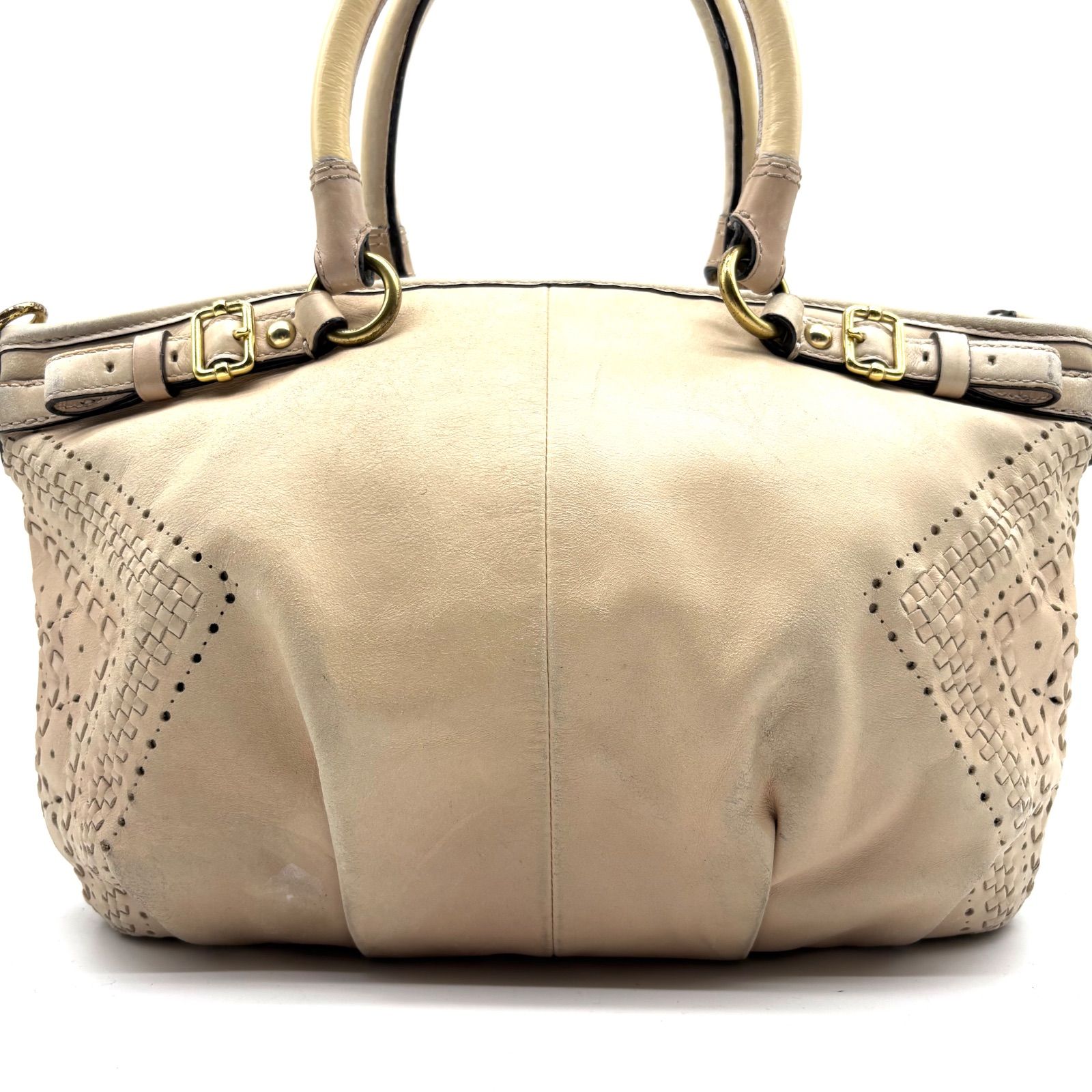 COACH y2k Madison Criss Cross Leather Sophia Satchel hand Bag 