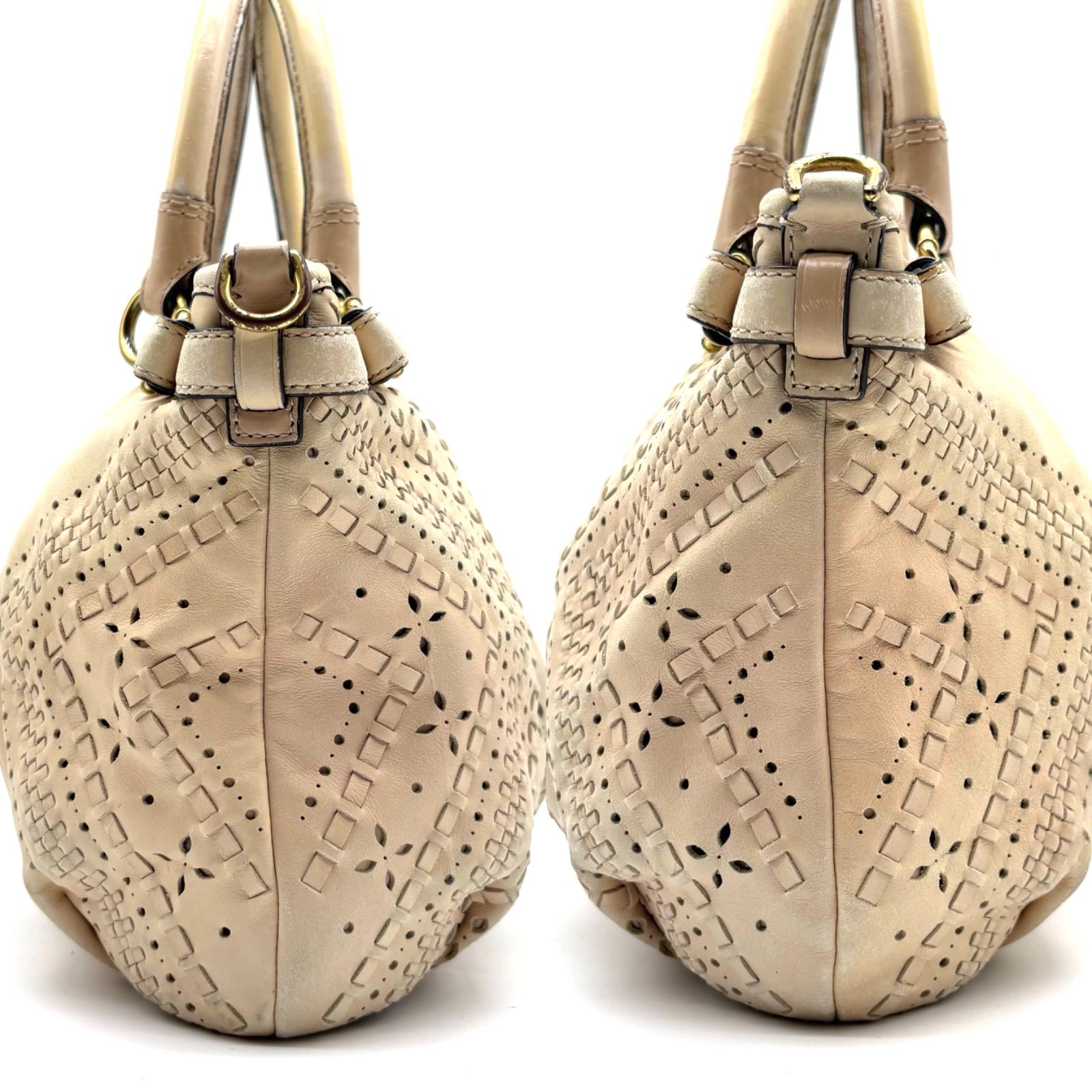 COACH y2k Madison Criss Cross Leather Sophia Satchel hand Bag 