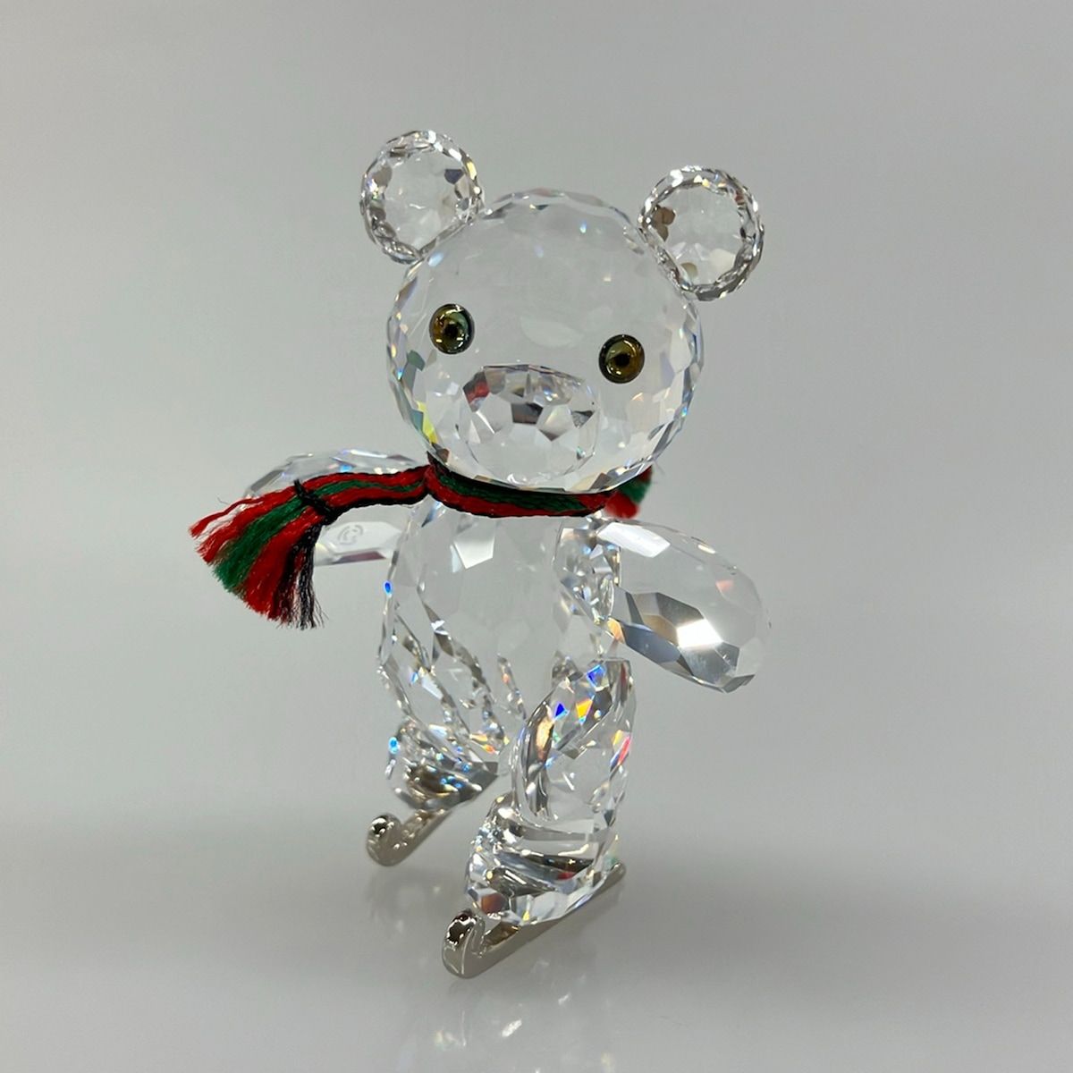 SWAROVSKI(スワロフスキー) 小物美品 - クリア 置物/クマ/スケート