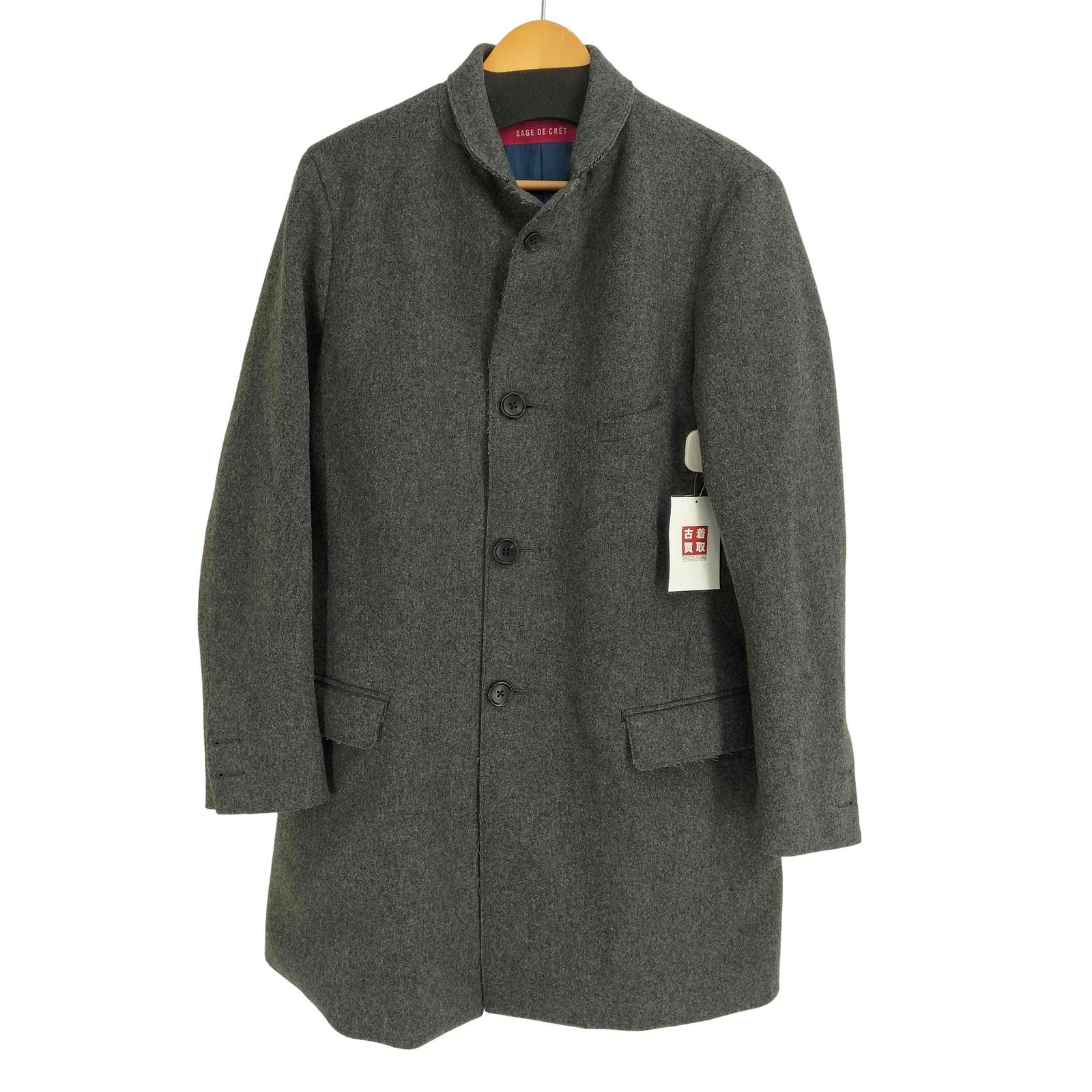 定価 65,780円 未使用☆カシミヤ混 SAGE DE CRET コート サージュデクレ SAGE DE CRET カシミヤ混 ウール チェスター コート