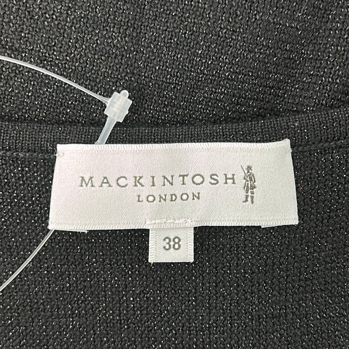 MACKINTOSH LONDON(マッキントッシュロンドン) ノースリーブセーター サイズ38 M レディース - 黒 ラメ/Vネック