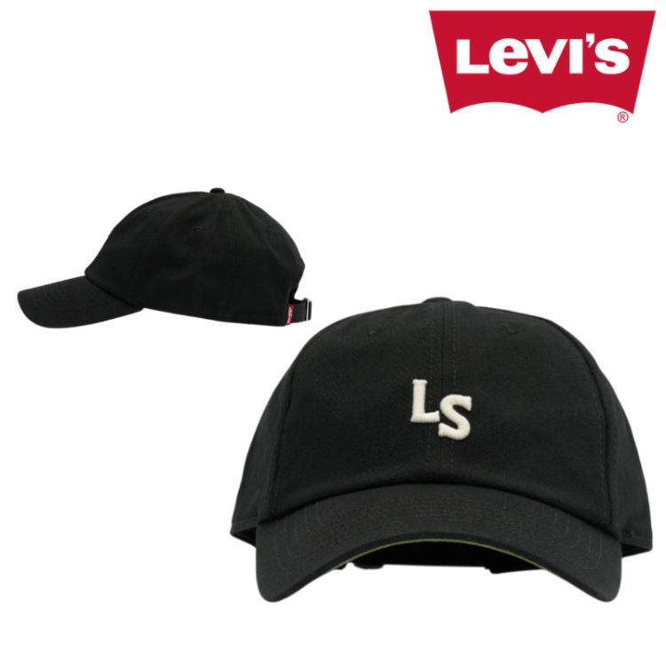 リーバイス Levi’s モノグラム キャップ 黒 ブラック BLACK ベースボールキャップ メンズ 004bs0000