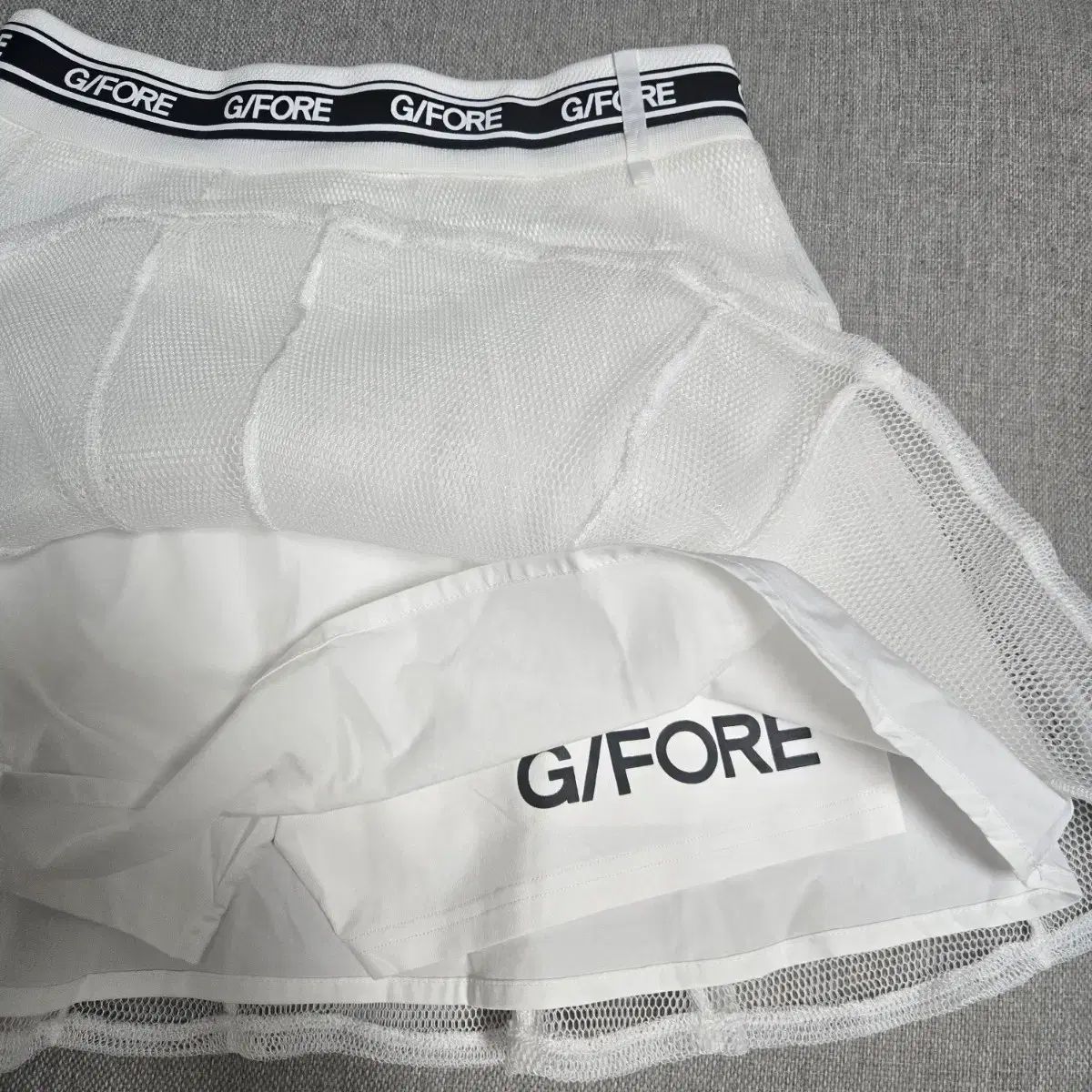 新品未使用☆新作☆G/FOREジーフォアメッシュスカートsizeLホワイト G FORE(ジーフォア) メッシュ スカート M-早割り