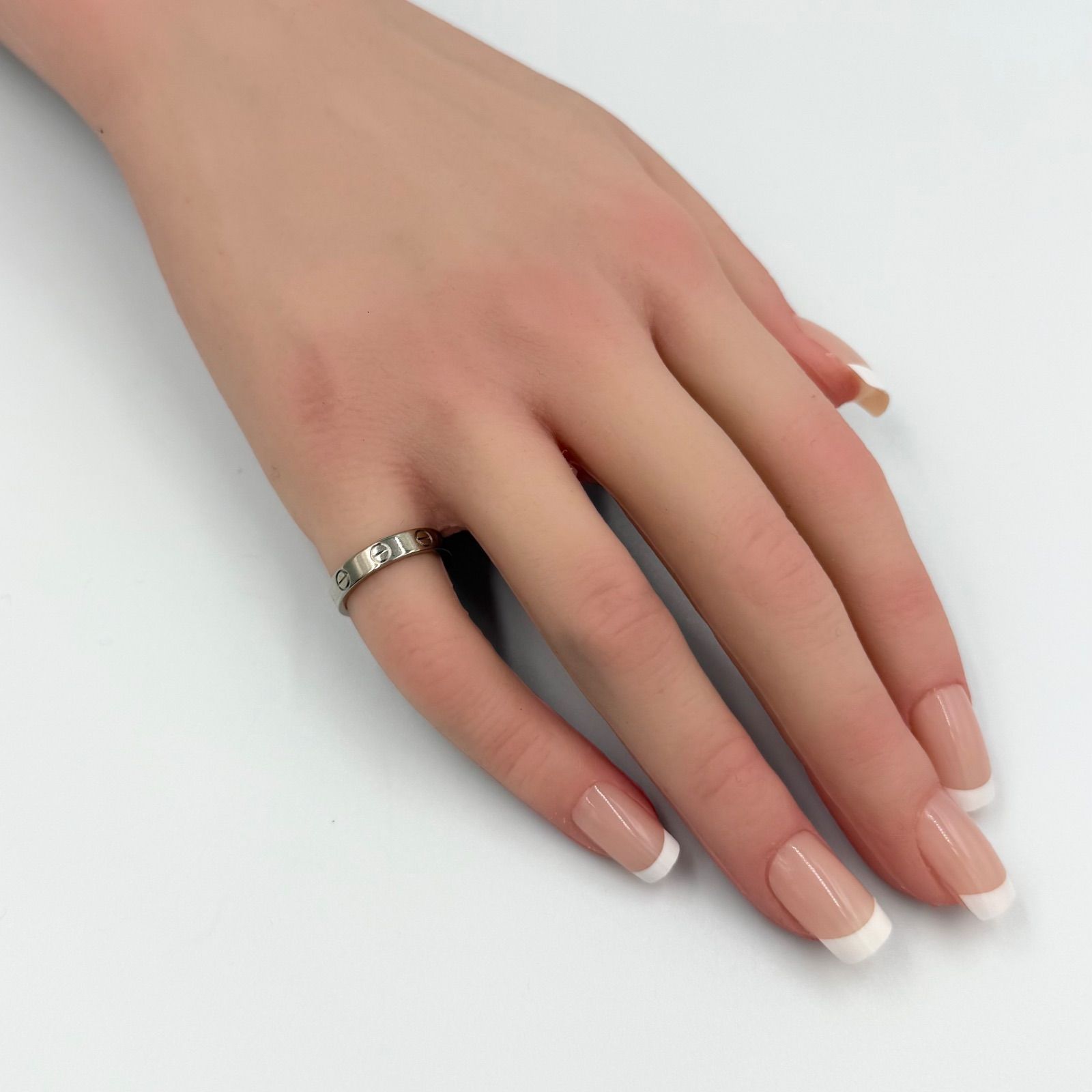 専用　美品✨Cartier ミニラブリング K18WG 48号（約8号） 正規品 カルティエ ミニラブリング 48 8号 K18 WG レディース 指輪 Cartier