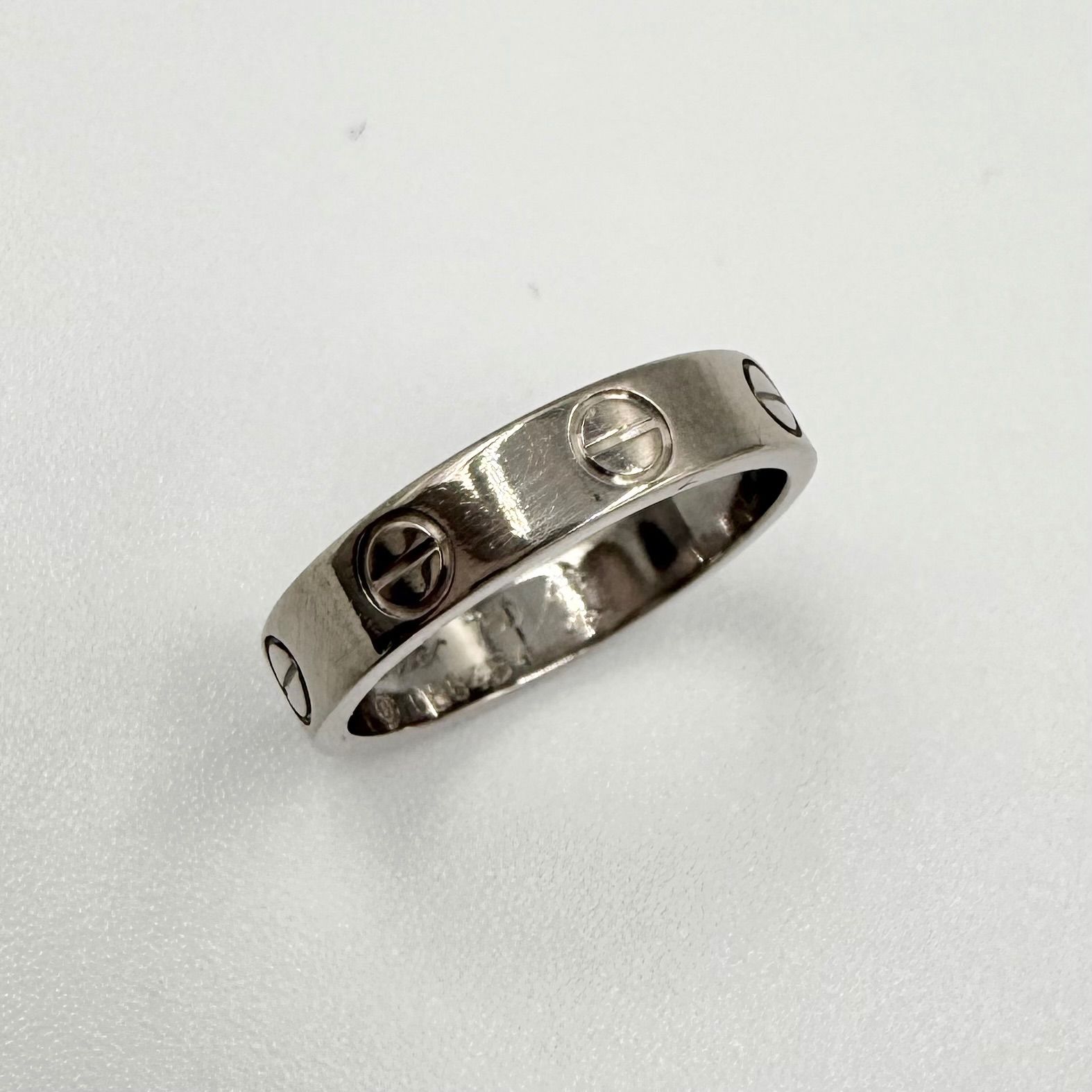 専用　美品✨Cartier ミニラブリング K18WG 48号（約8号） 正規品 カルティエ ミニラブリング 48 8号 K18 WG レディース 指輪 Cartier