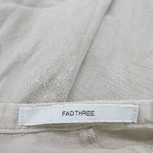 ◇ ⊂ FAD THREE ファドスリー 綿混合 ノースリーブ カットソー サイズ 