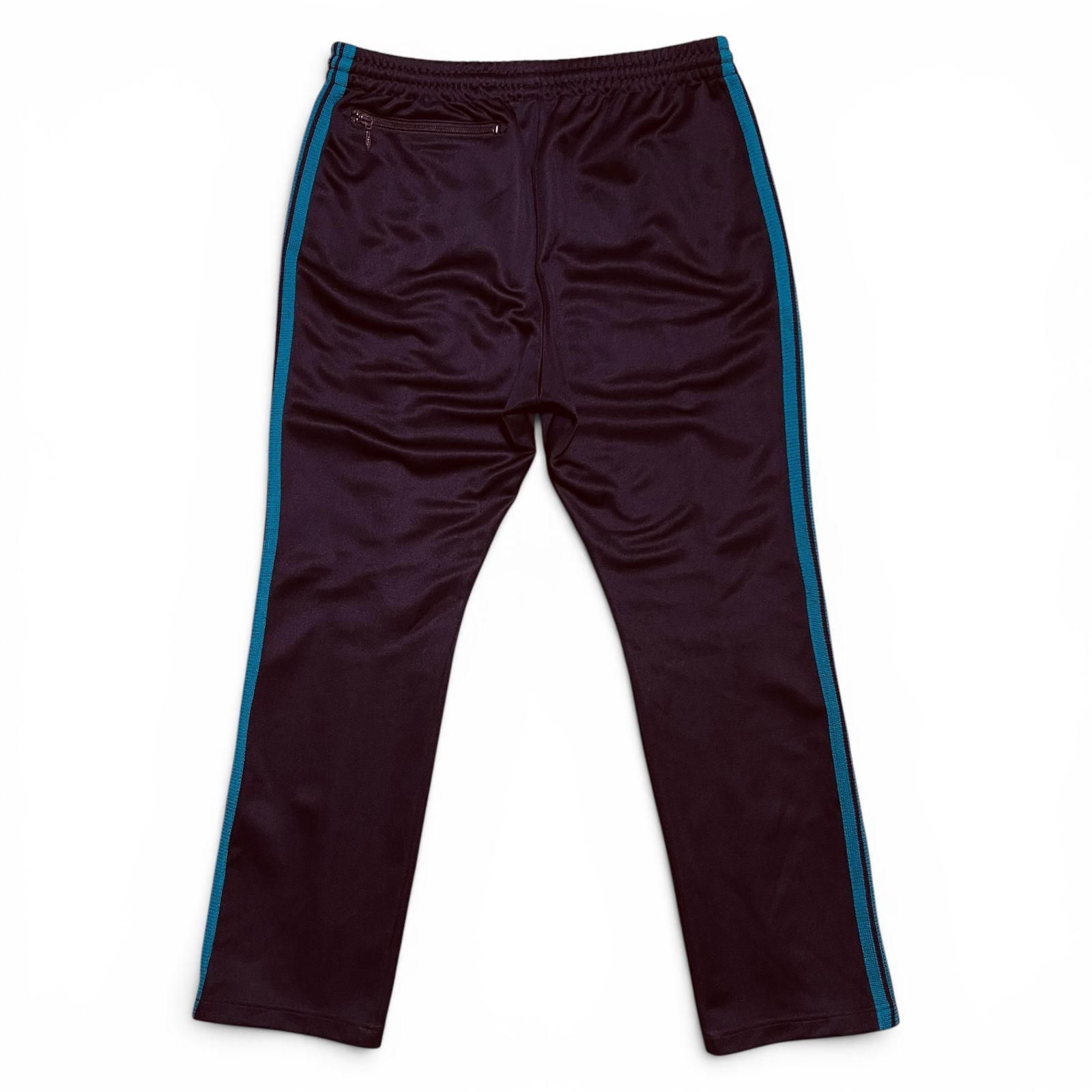 美品/20AW】Needles トラックパンツ ナロー M ボルドー×グリーン GL217