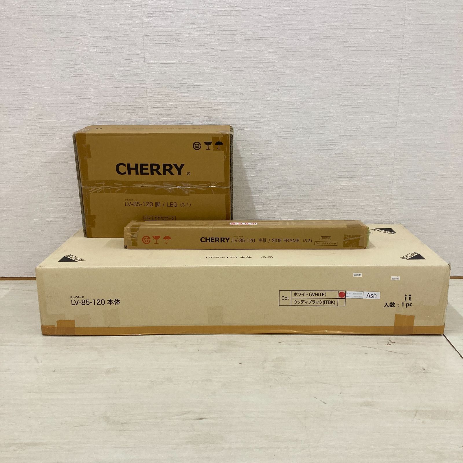 未使用　CHERRY チェリー テレビボード 　テレビ台　 ホワイト 未使用 CHERRY チェリー テレビボード テレビ台 ホワイト LV-85-120