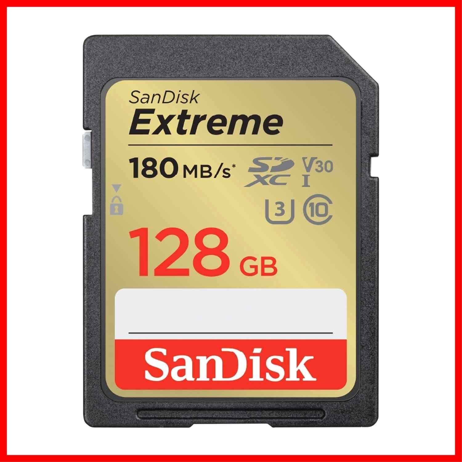 【人気商品】SDXC Class10 UHS-I U3 128GB V30 SanDisk Extreme SDカード SDSDXVA-128G-GHJIN 簡易デザインパッケージ メーカー無期限
