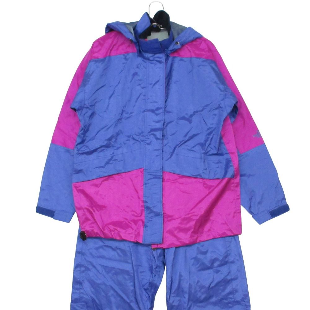 THE NORTH FACE ザ・ノースフェイス セットアップ GORE-TEX レインウェア 上下セット 雨具 カッパ マウンテンパーカー パンツ 収納袋付き FK-2 ブルー M レディース 【中古】