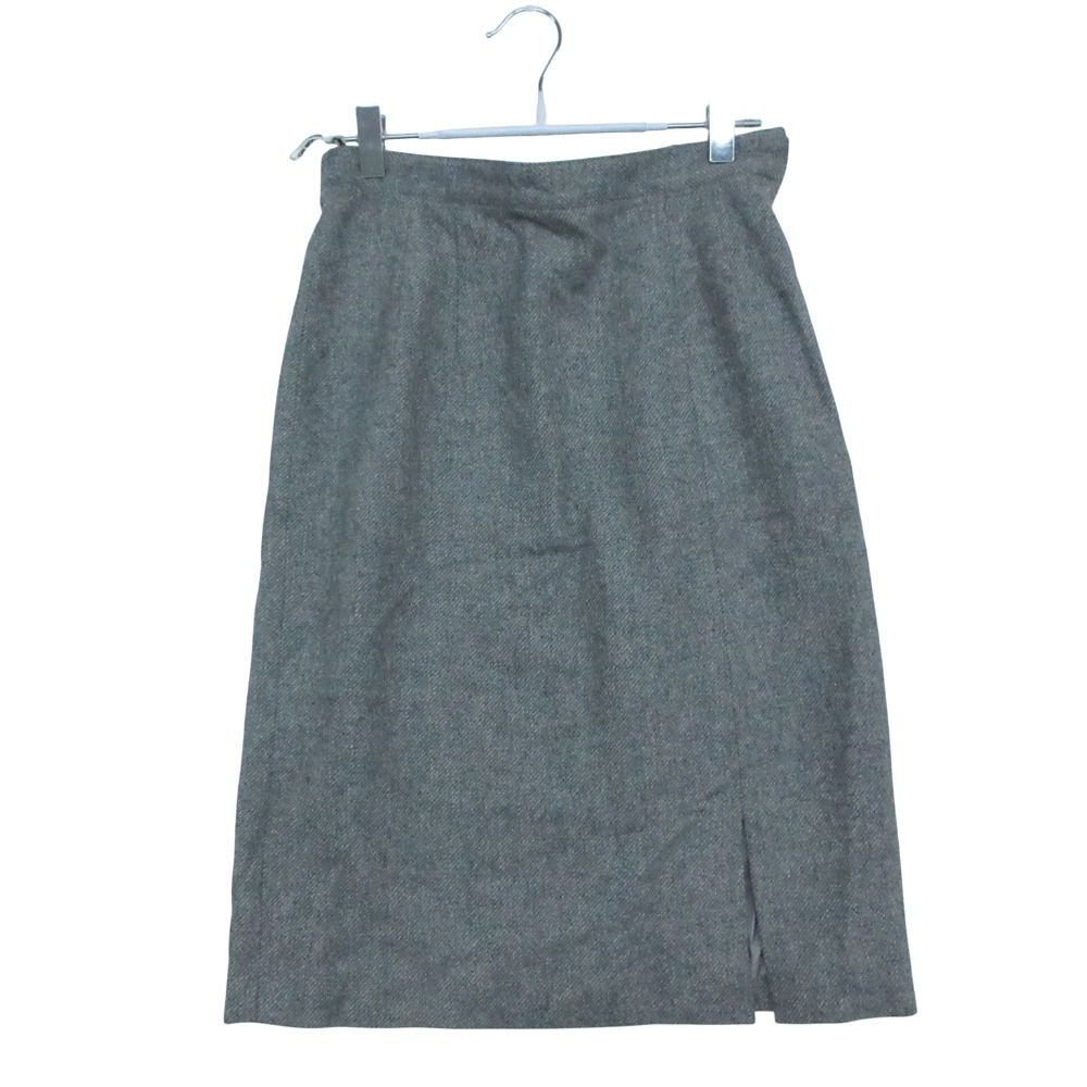 Mademoiselle NON NON マドモアゼルノンノン セットアップ MOON社製 ウール カシミヤ生地 ジャケット スカート セットアップ グレー M レディース 【中古】