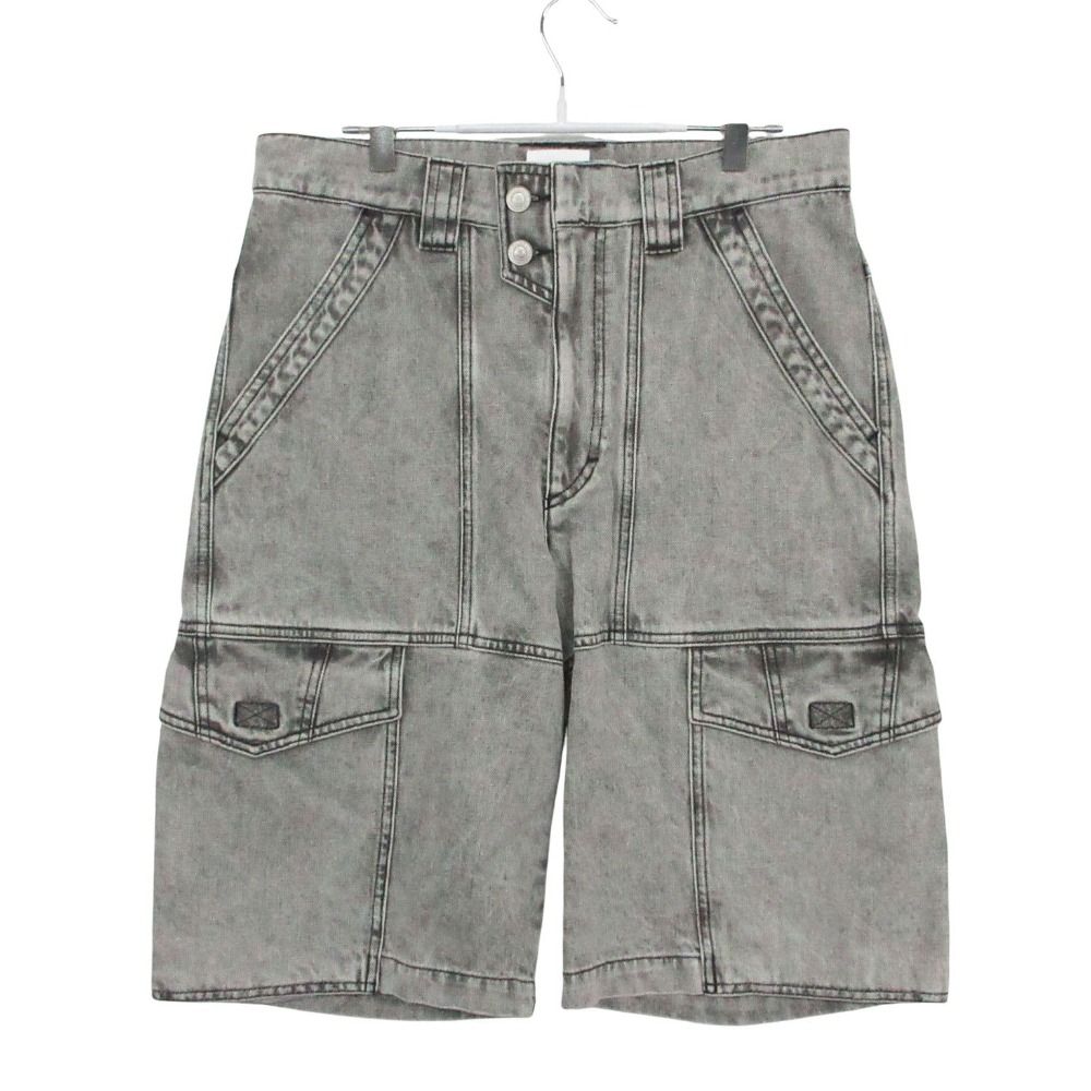 美品 ISABEL MARANT イザベルマラン デニム ショートパンツ カーゴ ショーツ ハーフ丈 SH0045HA-A1H30H ボトムス グレー 29 メンズ レディース 【中古】