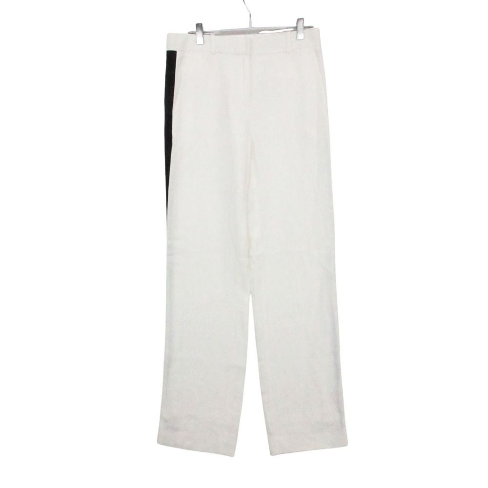 GIVENCHY ジバンシィ サイドライン パンツ スラックス トラウザーズ ボトムス ホワイト 36 レディース 【中古】