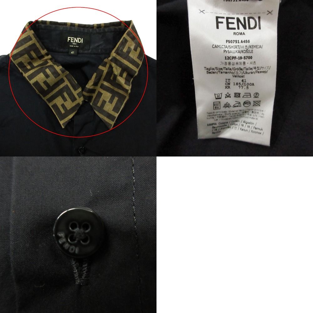 FENDI フェンディ シルクシャツ 41 メンズ 【公式通販】