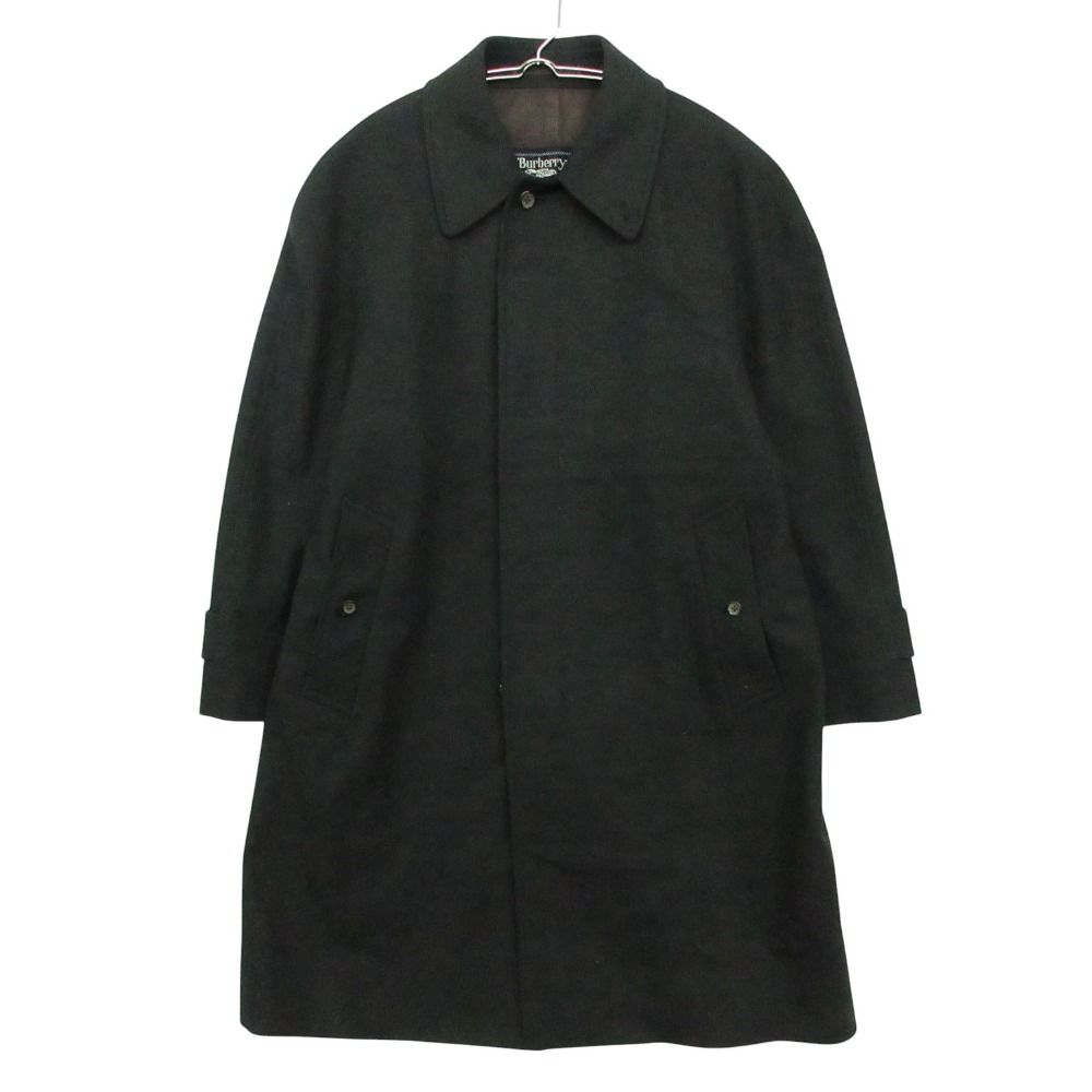 Vintage Burberrys バーバリーズ ステンカラーコート ジャケット ロング丈 バルマカーン ウール オールド アウター ダークグリーン系 50 メンズ 【中古】