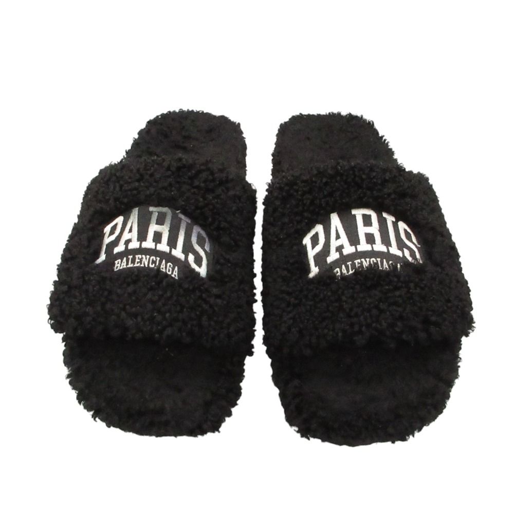 BALENCIAGA バレンシアガ Furry slide サンダル ボア ファー ロゴ