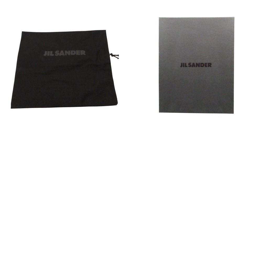 美品 JIL SANDER ジルサンダー サイドゴア ブーツ アンクル ナッパ レザー ラムスキン JS34120A イタリア製 靴 ブラック 24.5cm レディース 【中古】