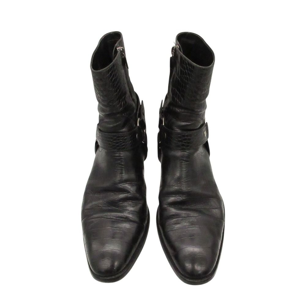 SAINT LAURENT サンローラン ブーツ ワイアット ハーネス リング
