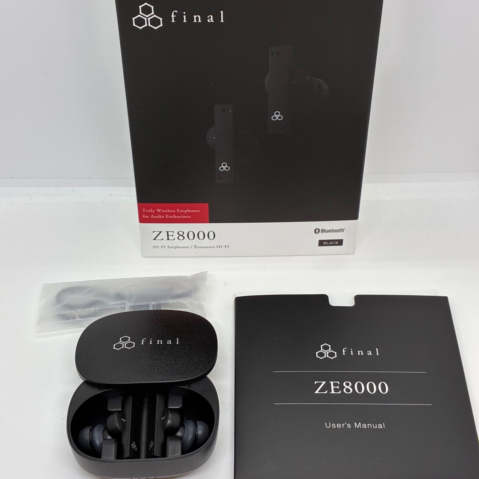 ※イヤホン難あり【動作確認済】final ZE8000 ブラック 箱付き