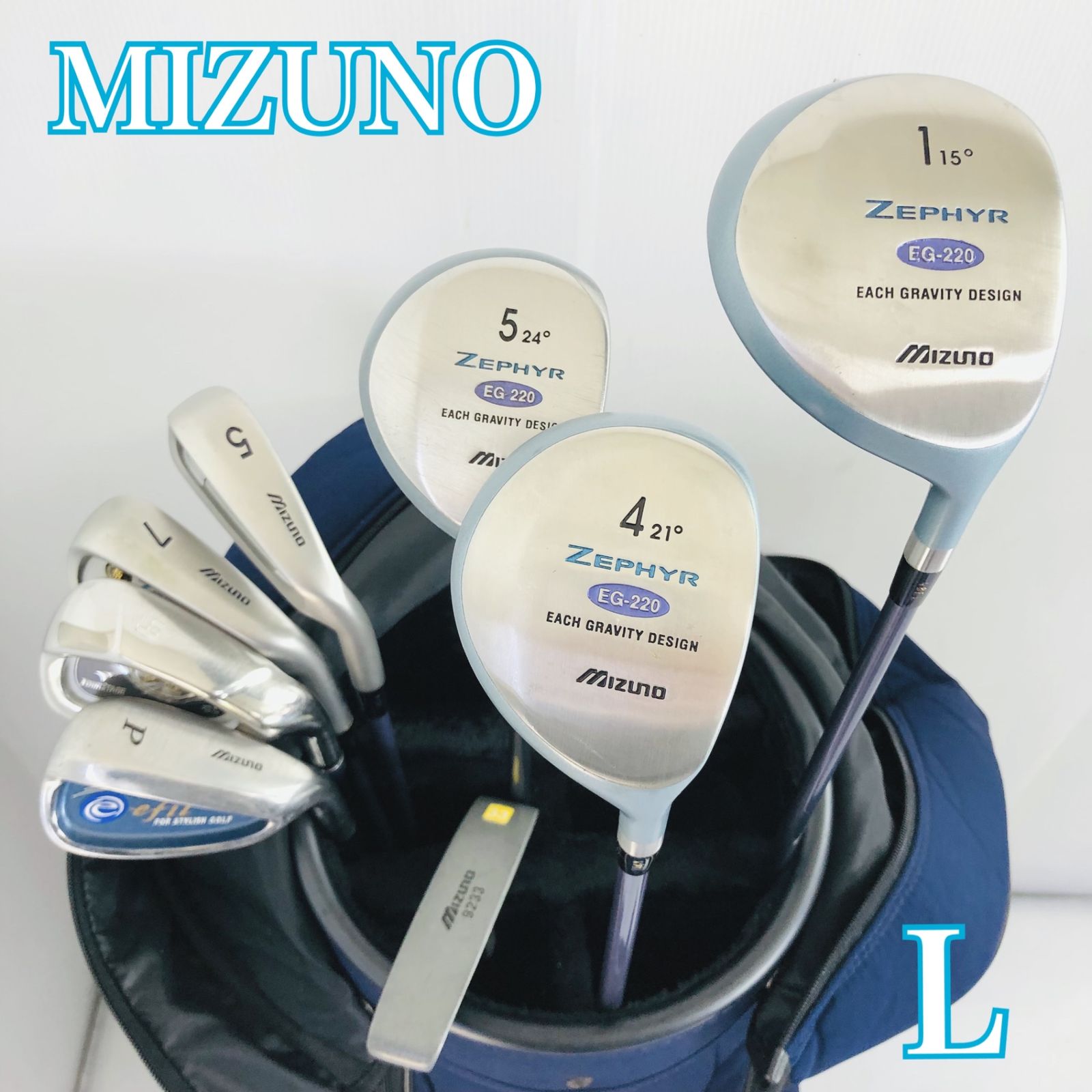 レディース MIZUNO ミズノ ZEPHYR ゼファー ゴルフクラブセット ゴルフセット クラブセット 初心者 入門 右利き パター付 安価 83Y-119