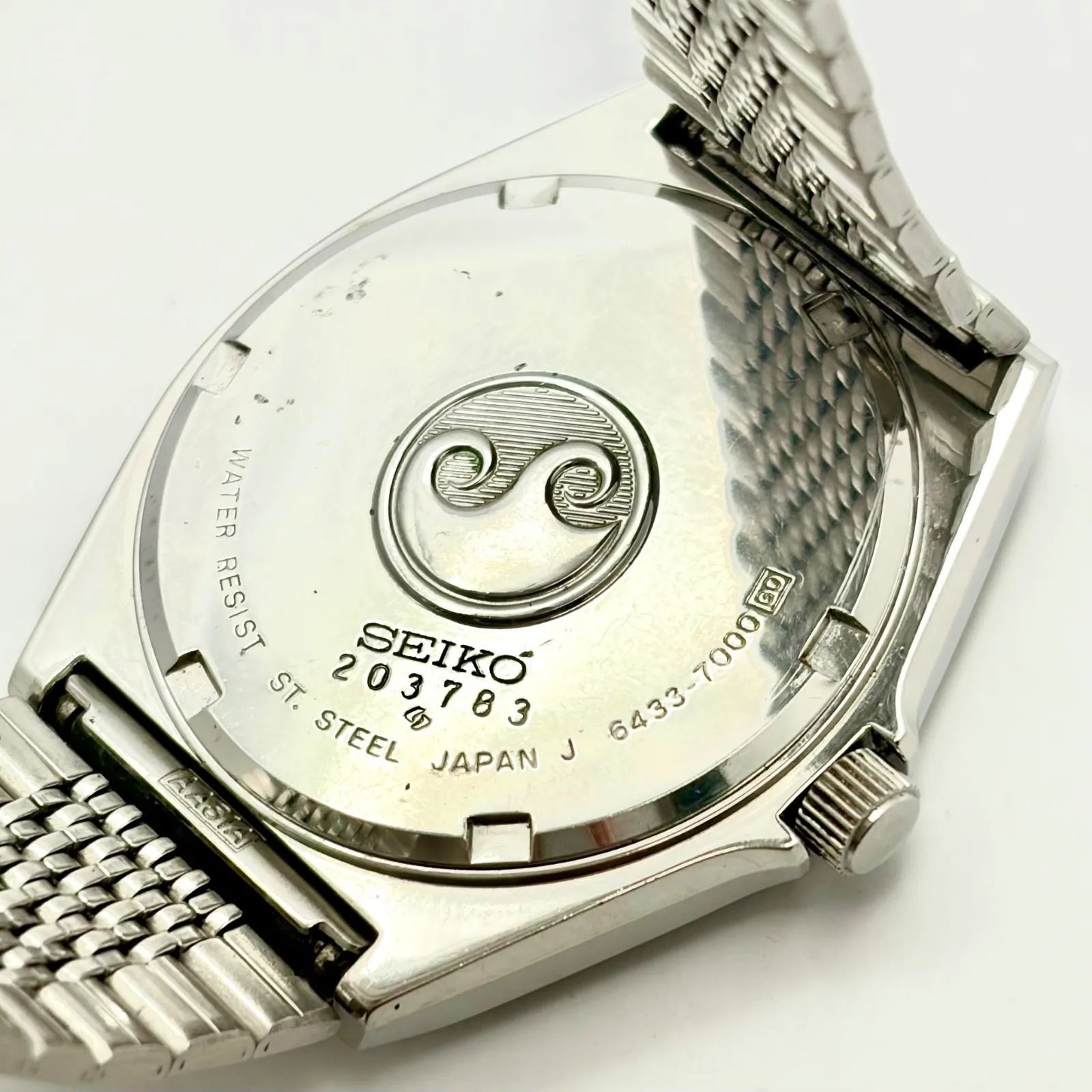 セイコー SEIKO シルバーウェーブ ローマン ガラス風防新品 電池新品 