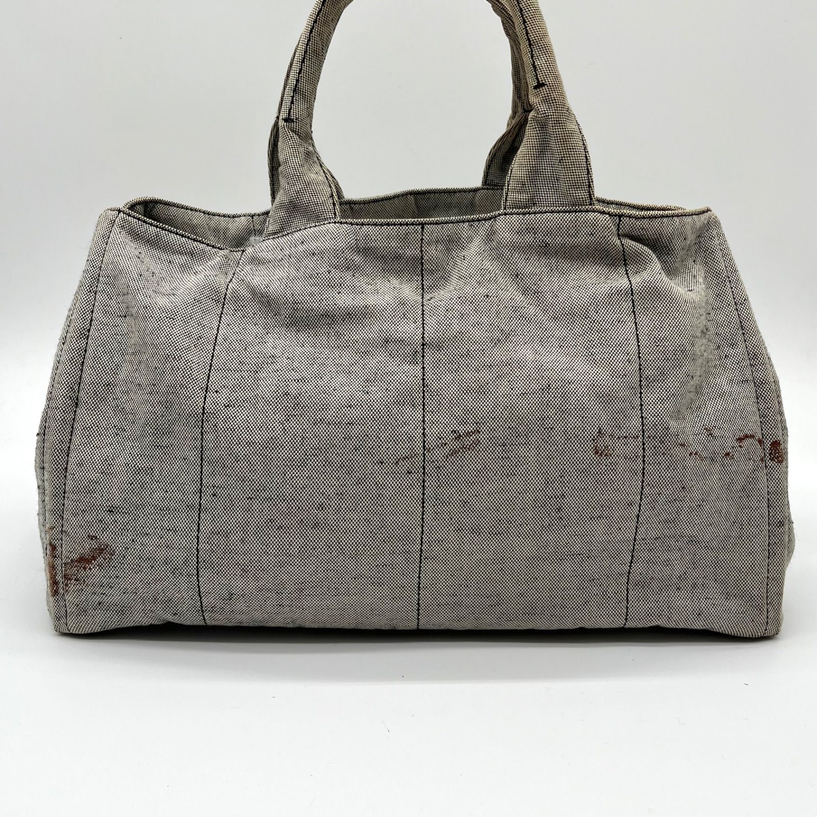 PRADA プラダ カナパ Lサイズ ロゴジャガード トートバッグ マザーズ