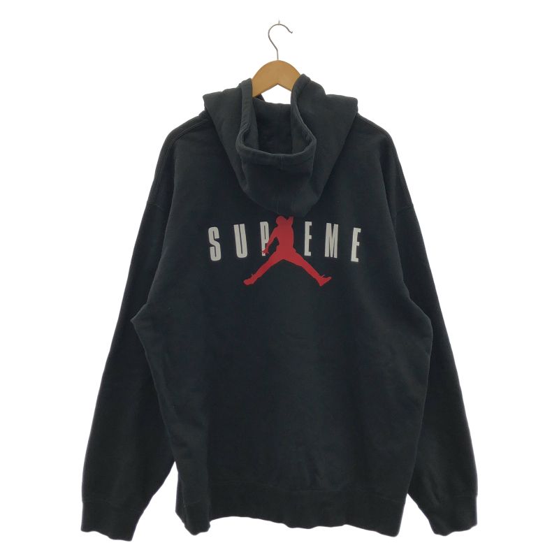 中古】Supreme Jordan Hooded Sweatshirt サイズXL ブラック[91