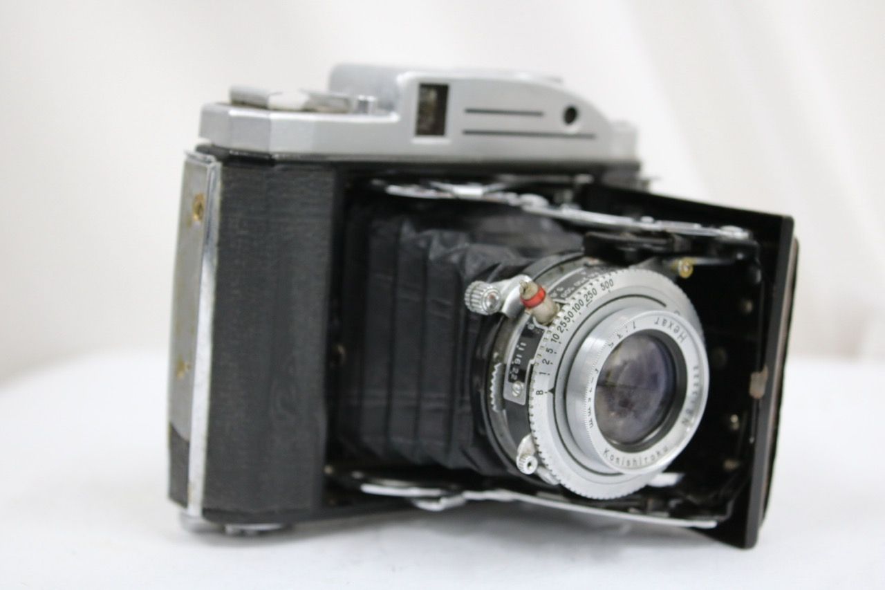 【返品保証】 パール Pearl II Hexar 75mm F3.5 蛇腹カメラ e12089