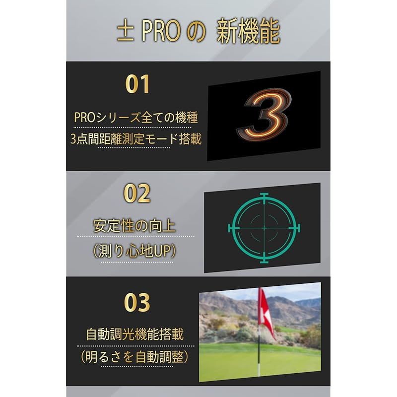 NINJOR GOLF NJ± ゴルフ距離計 (NJ±PRO, ブラック)