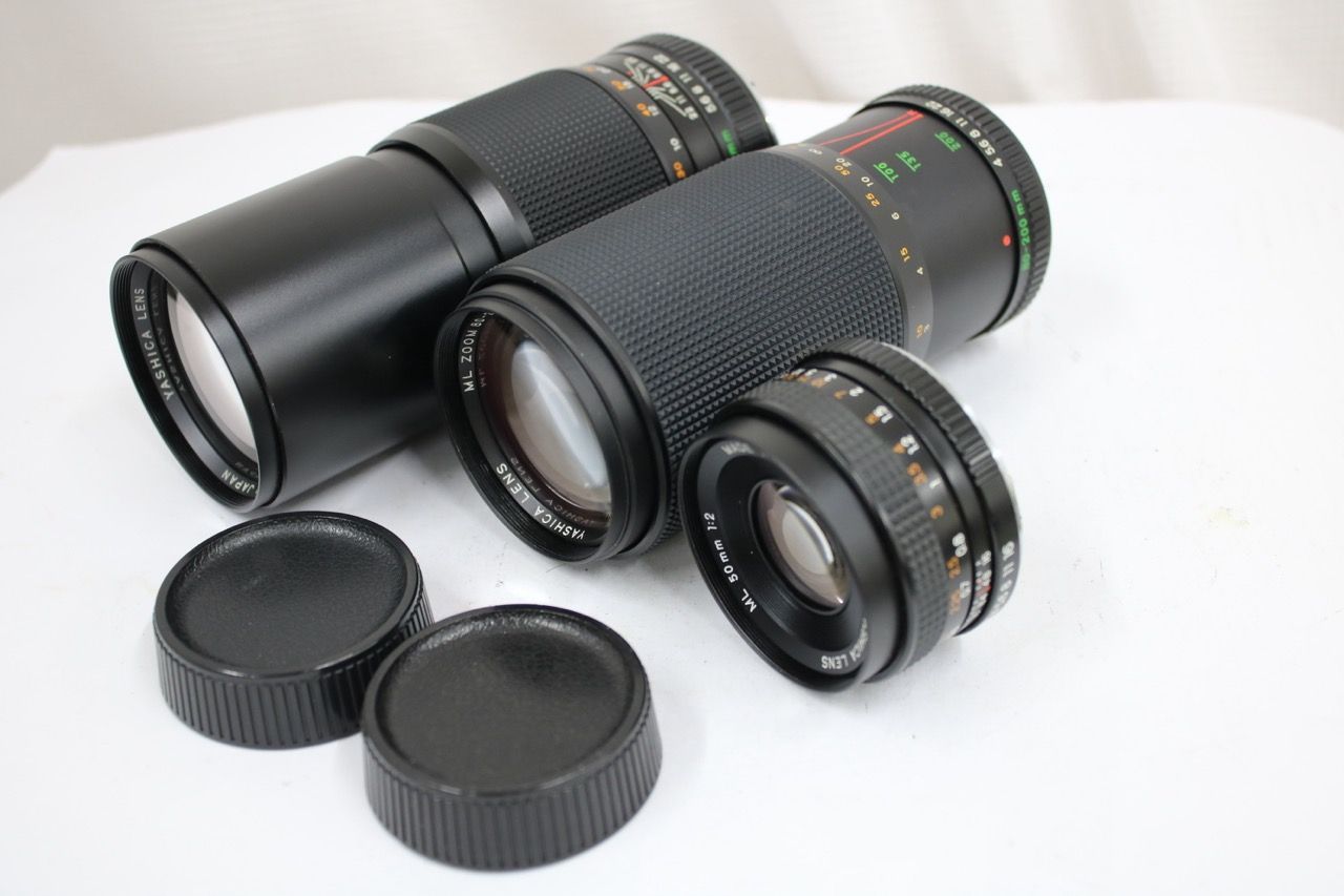 【訳あり品】 【3点まとめ】ヤシカ Yashica ML 50mm F2 ZOOM 80-200mm F4 ML 300mm F5.6 C レンズ e12143