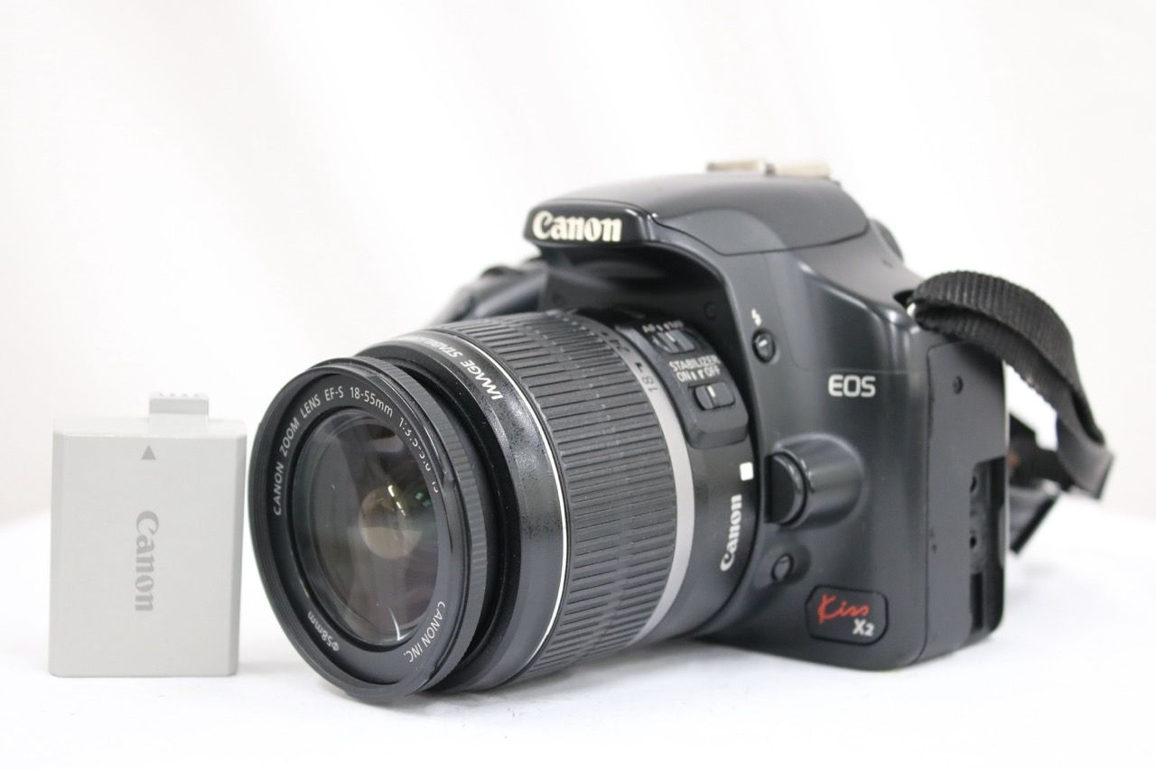 【返品保証】 【シャッター11655回】キャノン Canon EOS Kiss X2 EF-S 18-55mm F3.5-5.6 IS デジタル一眼 e12124