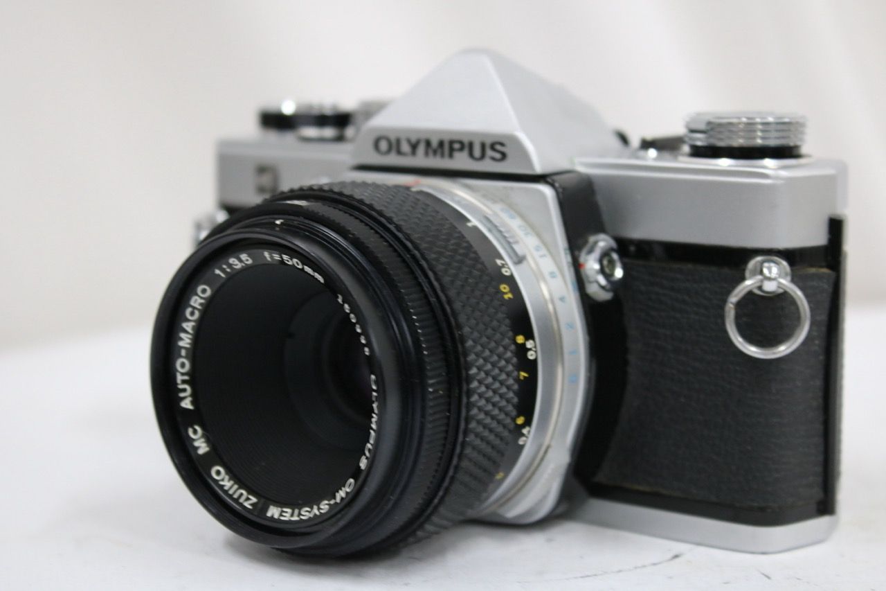 【返品保証】 オリンパス Olympus OM-1 ZUIKO MC AUTO-MACRO 50mm F3.5 ボディレンズセット e12181
