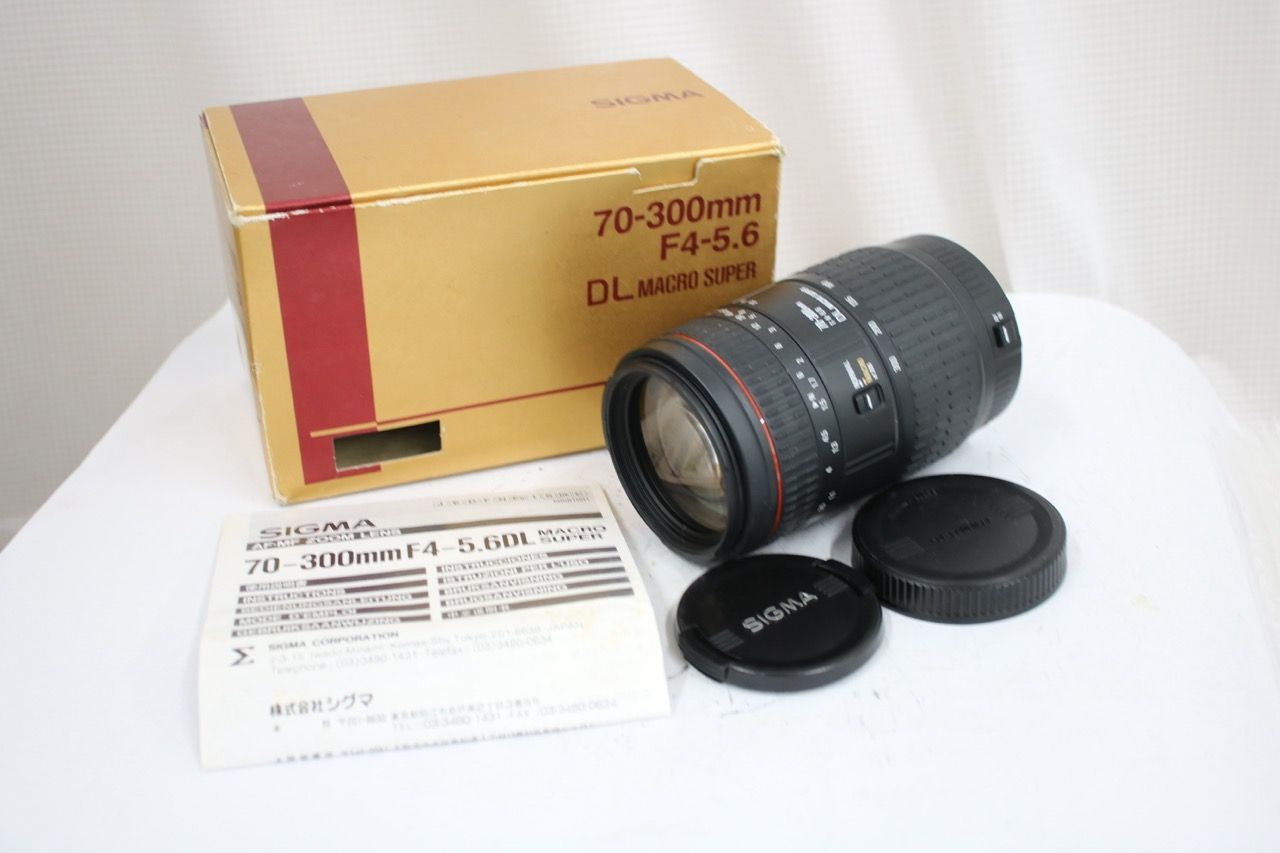 【返品保証】 【元箱付き】シグマ Sigma 70-300mm F4-5.6 DL MACRO SUPER キャノンマウント レンズ e12277